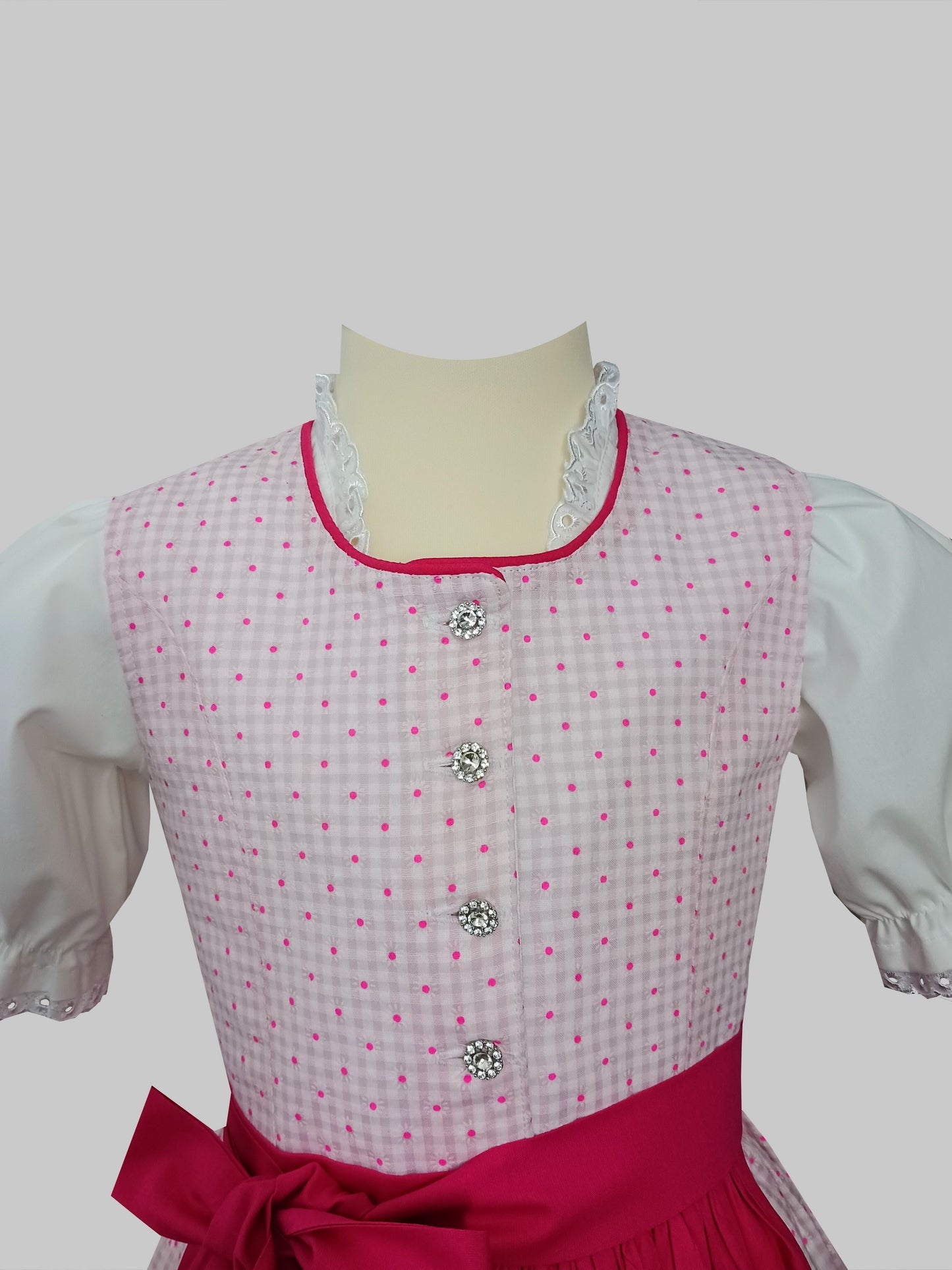 "Mila" Kinderdirndl Mädchen Dirndl rosa pink 140 - Sofortkauf!