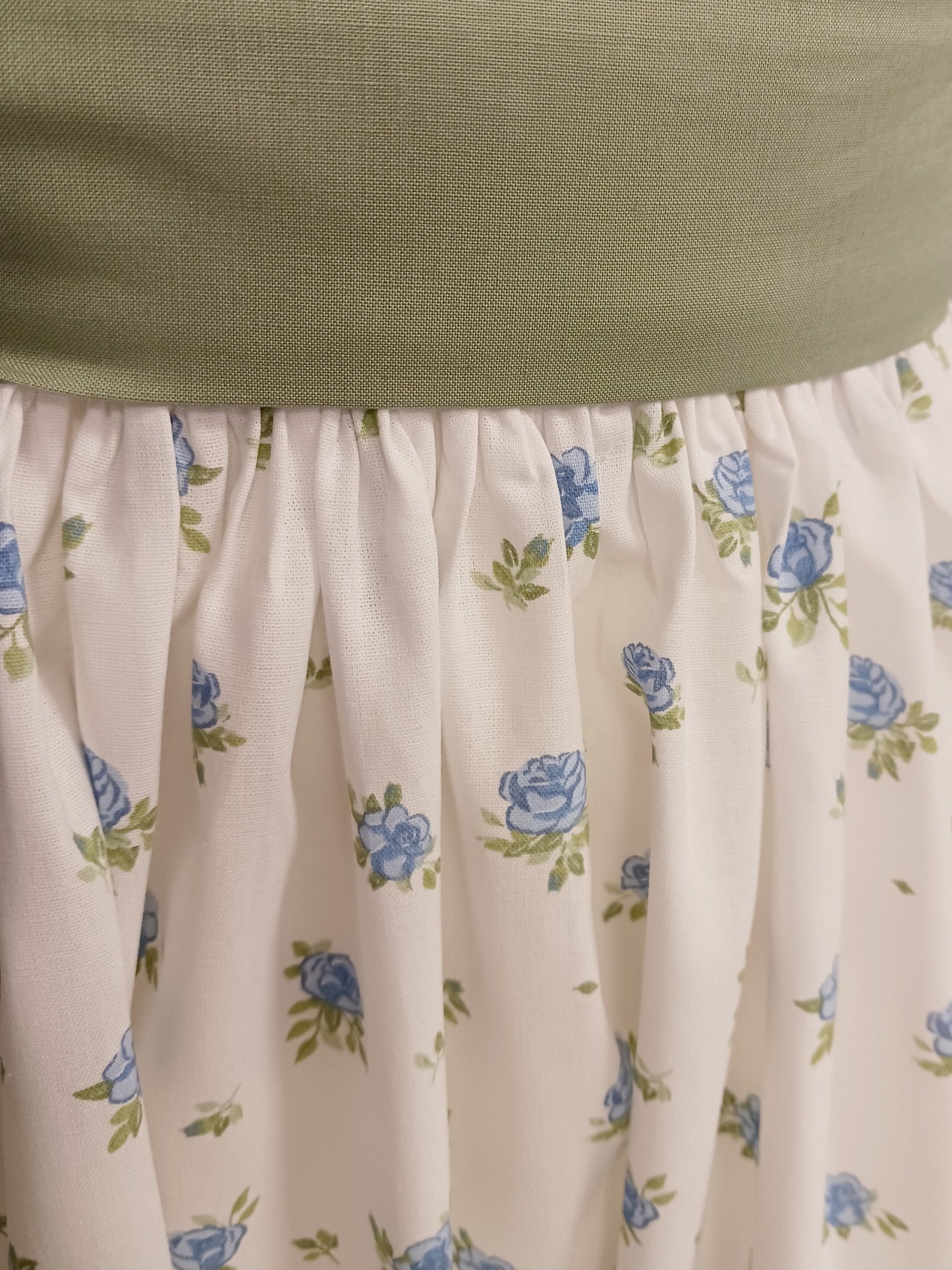 Damen Dirndlschürze Baumwolle Provence blau