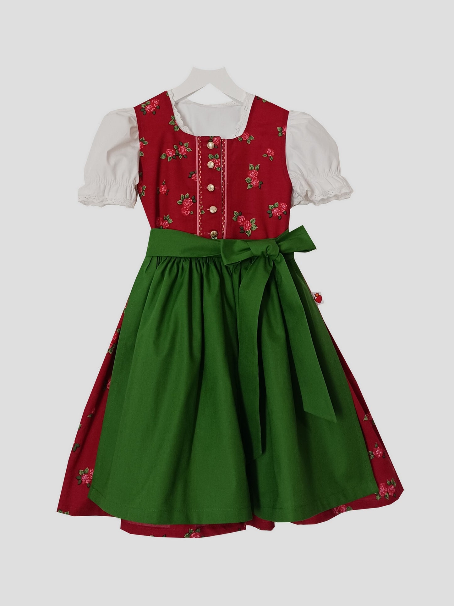 "Kathrin" Kinderdirndl Mädchen Dirndl rot 98/104