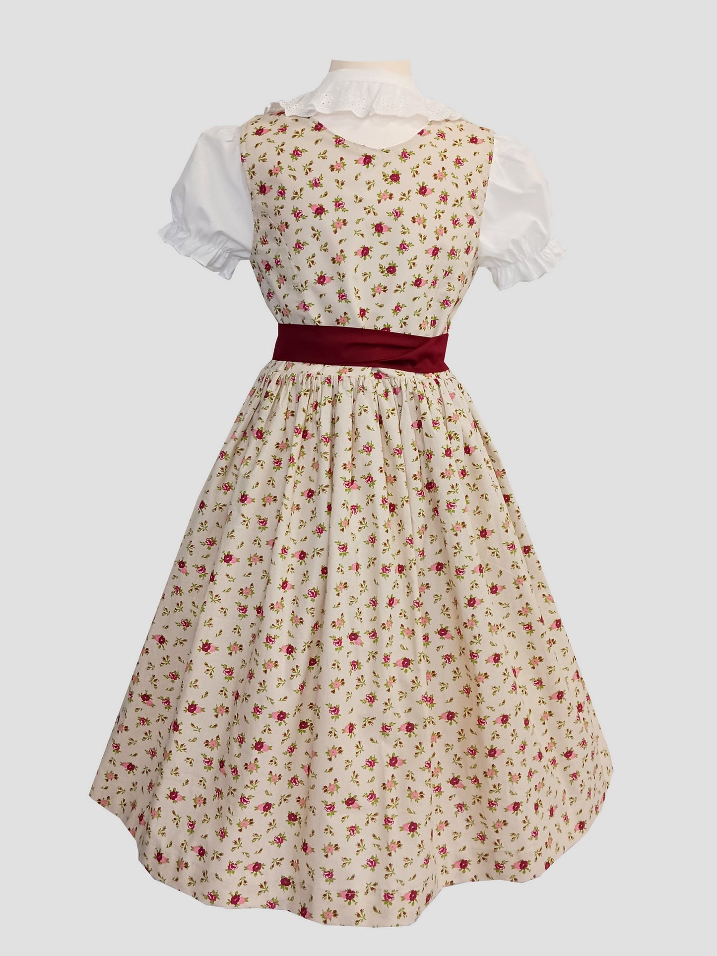 "Celine" Kinderdirndl Mädchen Dirndl creme floral 140 - Sofortkauf