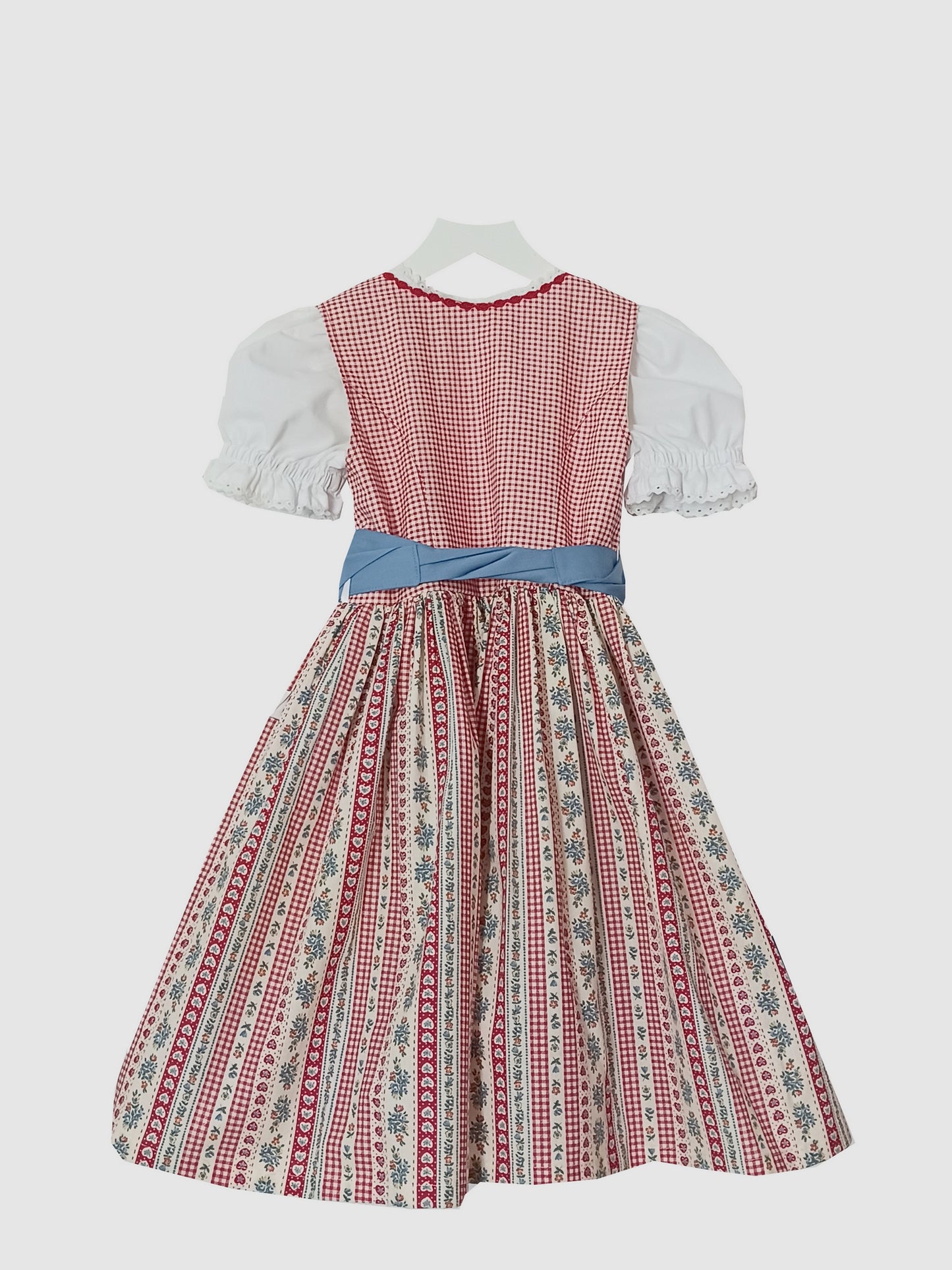 "Daria" Kinderdirndl Mädchen Dirndl 98/104 rot-blau