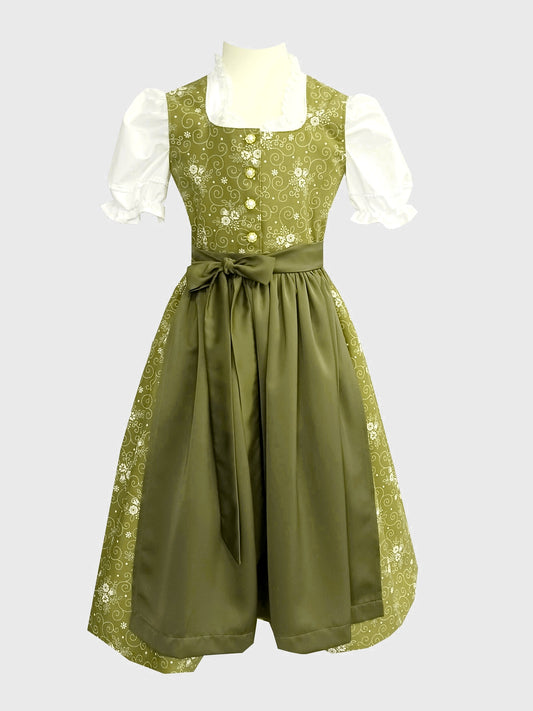 "Irina" Kinderdirndl Mädchen Dirndl grün 146 - Sofortkauf!