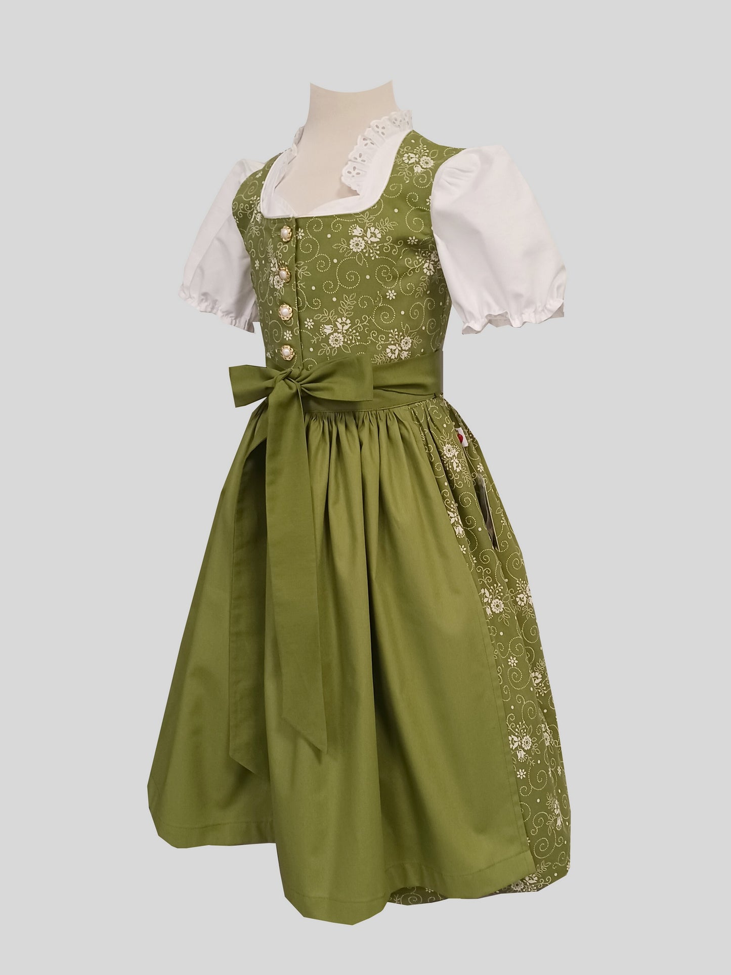 "Irina" Kinderdirndl Mädchen Dirndl grün 146 - Sofortkauf!