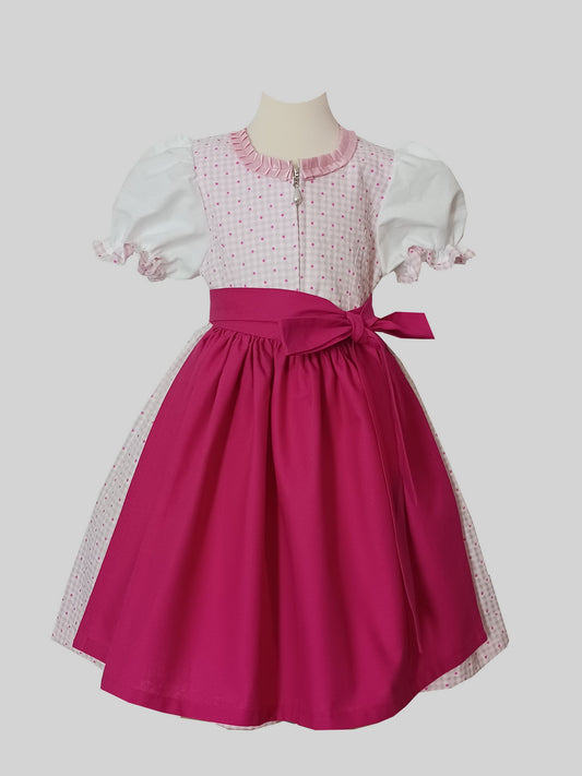 "Mila" Kinderdirndl Babydirndl rosa pink 80/86 - Sofortkauf!