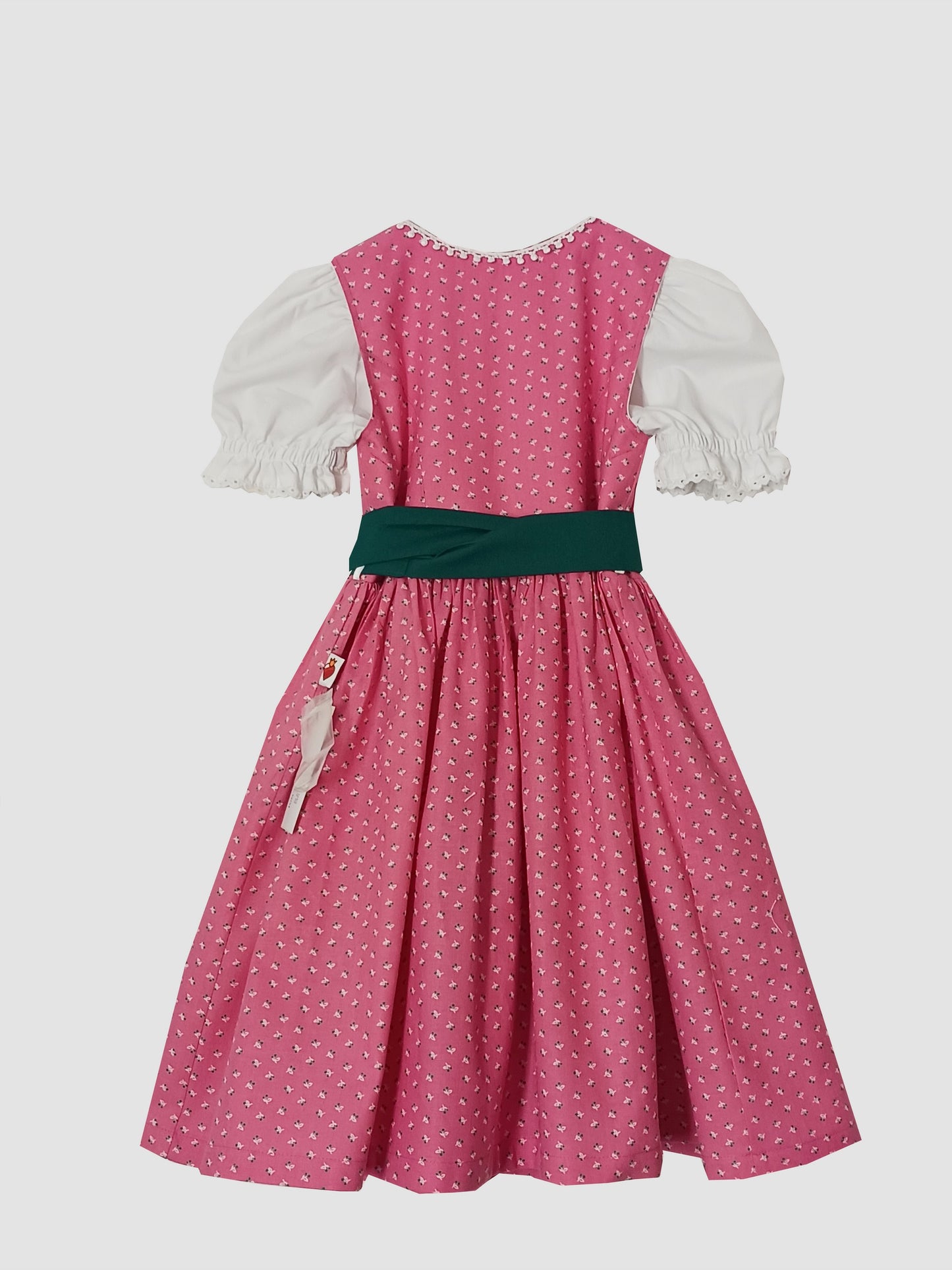 "Pinar" Kinderdirndl Mädchen Dirndl in pink + smaragdgrün