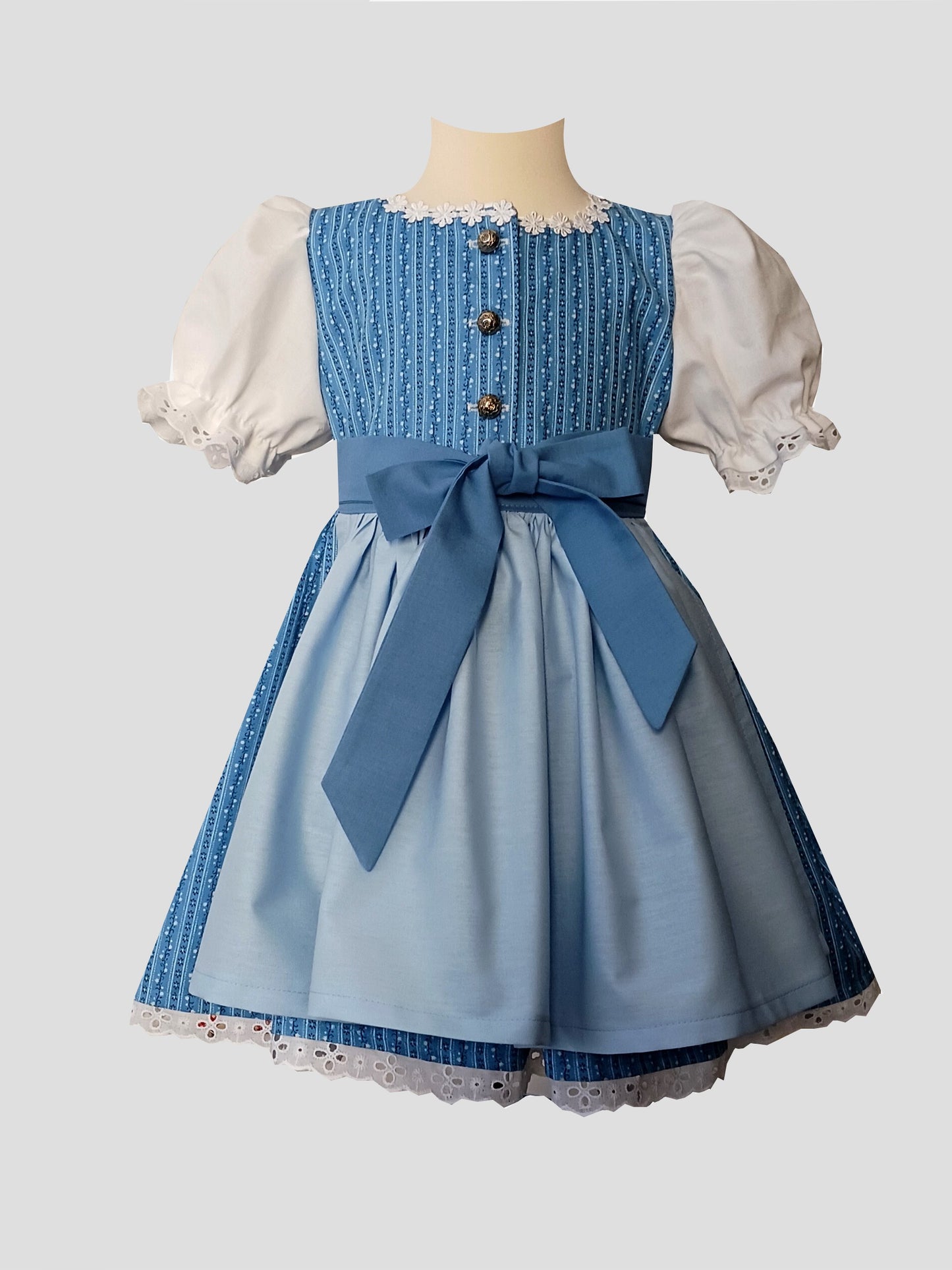 "ARIEL" Babydirndl Kinderdirndl blau 62/68