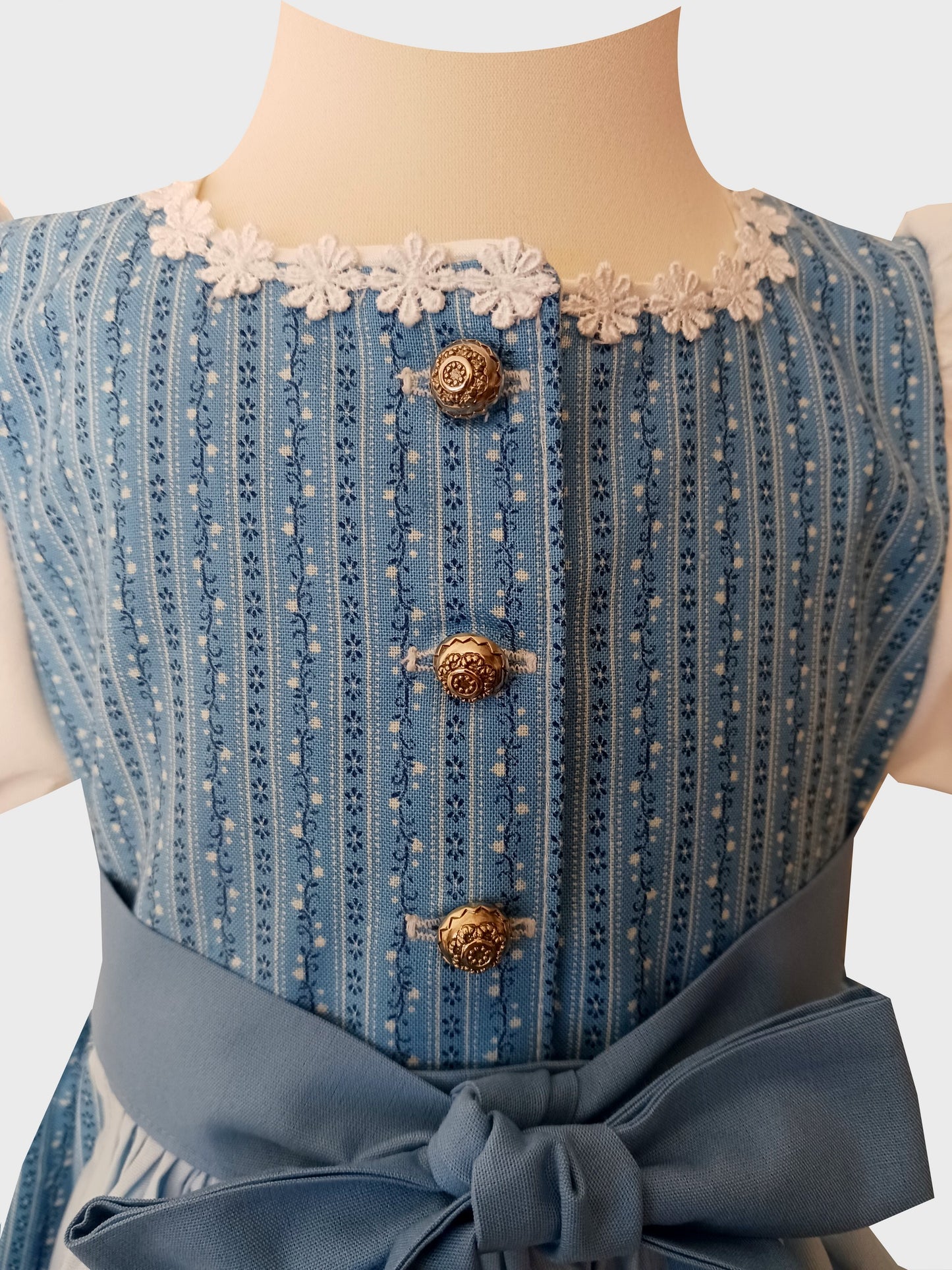 "ARIEL" Babydirndl Kinderdirndl blau 62/68 -  Sofortkauf!