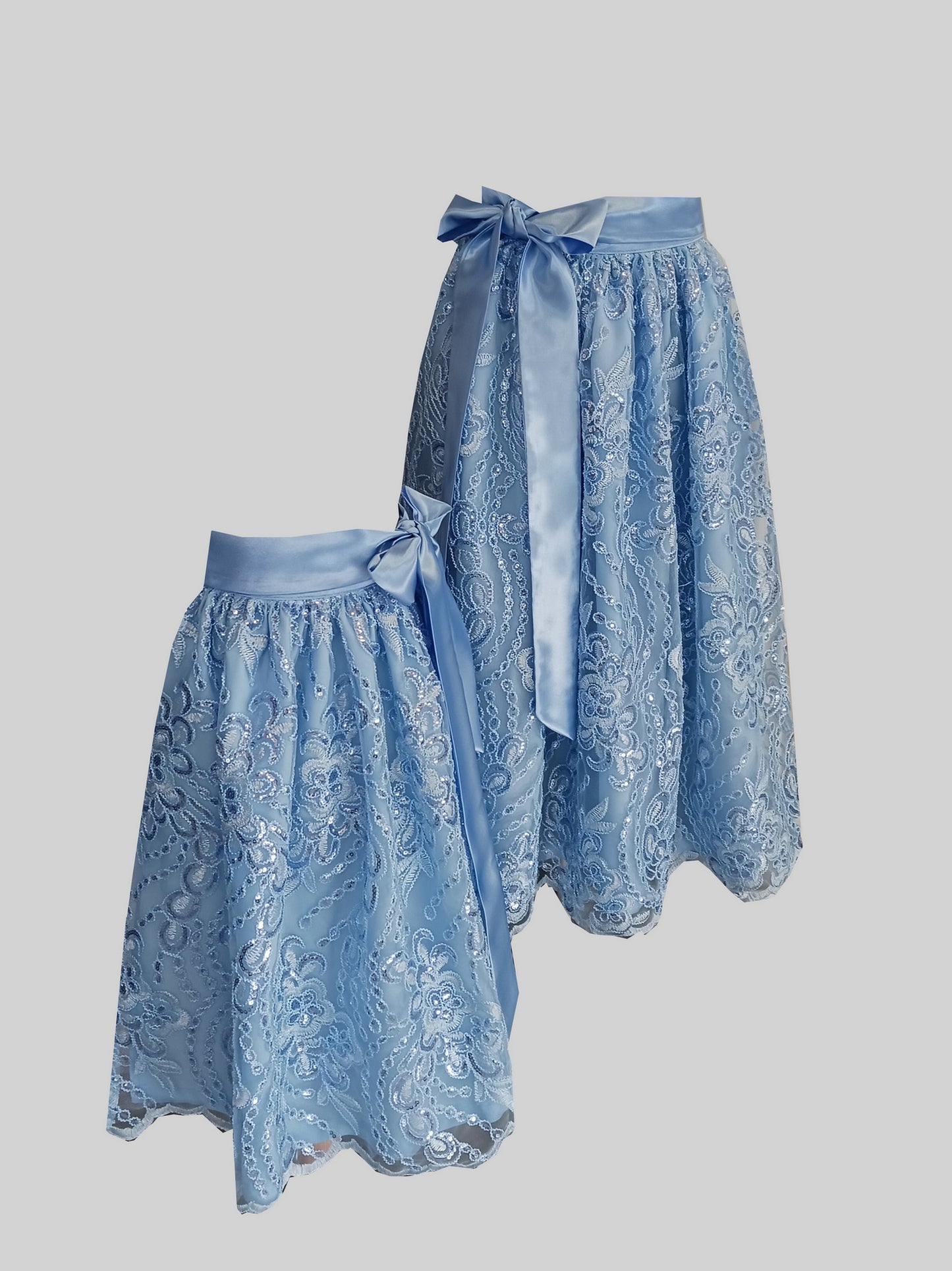 Mother-daughter dirndl apron BW/Pes light lilac