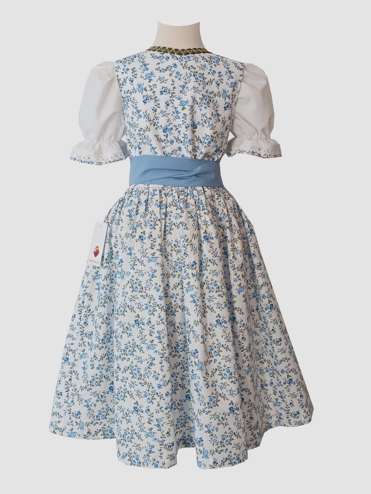 "Aurora" Kinderdirndl Mädchen Dirndl blau weiß