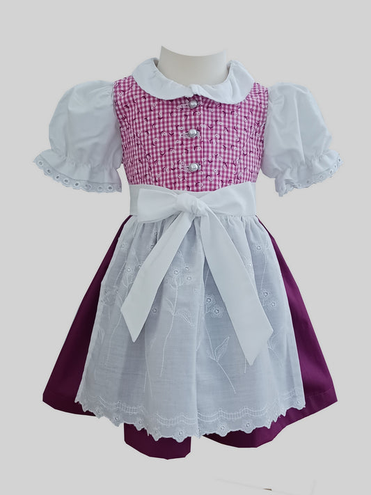 "JAZ" Babydirndl vichy-karo pink-weiß Gr. 62/68  - Sofortkauf!