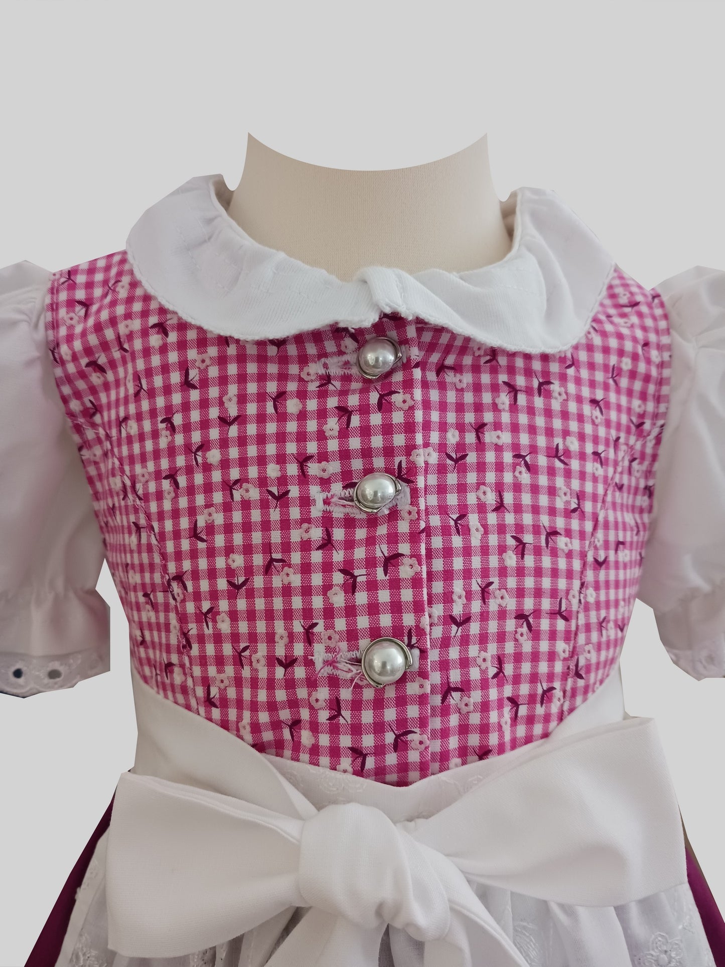 "JAZ" Babydirndl vichy-karo pink-weiß Gr. 62/68  - Sofortkauf!