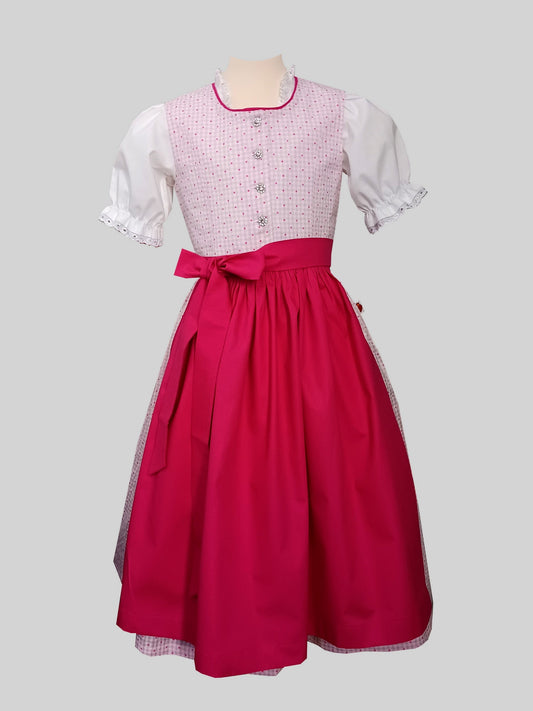 "Mila" Kinderdirndl Mädchen Dirndl rosa pink 140 - Sofortkauf!