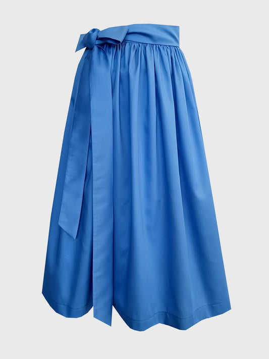 Damen Dirndlschürze Baumwollsatin aqua blau