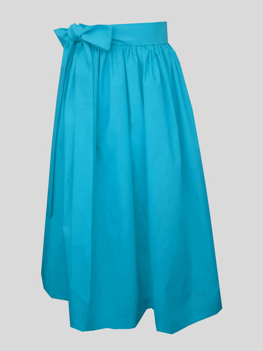 Damen Dirndlschürze Baumwolle türkis