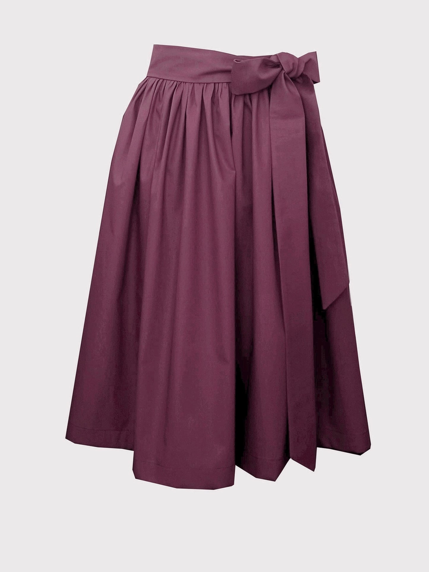 Damen Dirndlschürze Baumwolle aubergine