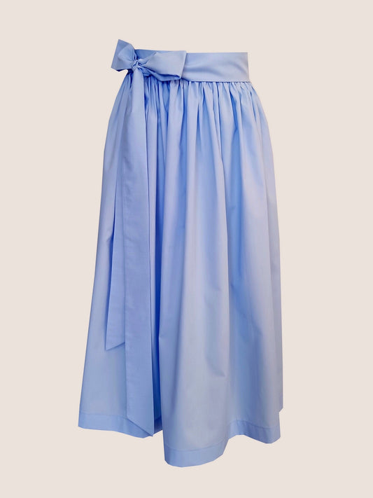 Damen Dirndlschürze Baumwolle babyblau