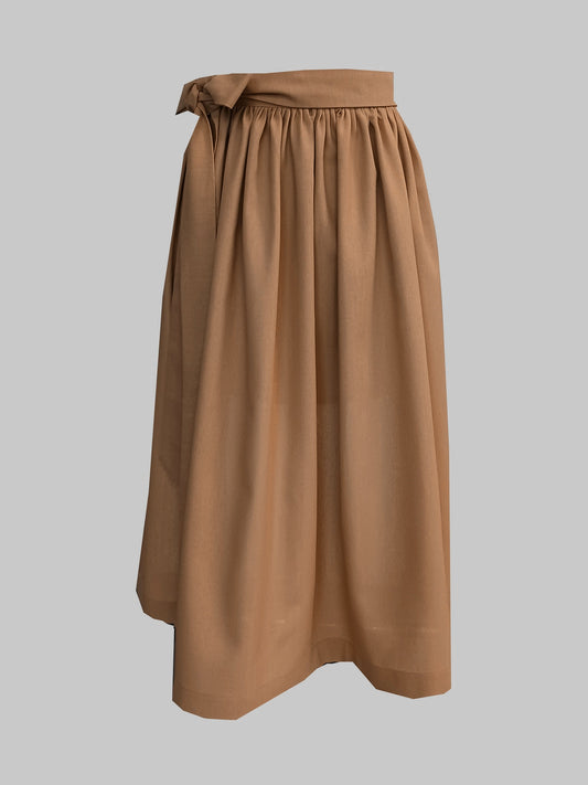 Damen Dirndlschürze beige Viskose-Leinen-Mischung