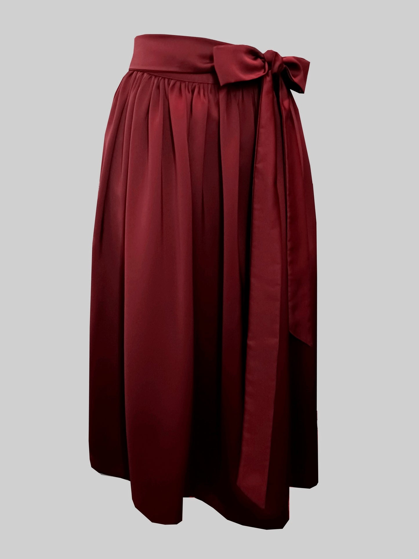 Damen Dirndlschürze Royal Micro Satin burgundrot dunkelrot