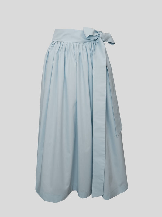 Damen Dirndlschürze Baumwolle pastellblau blassblau