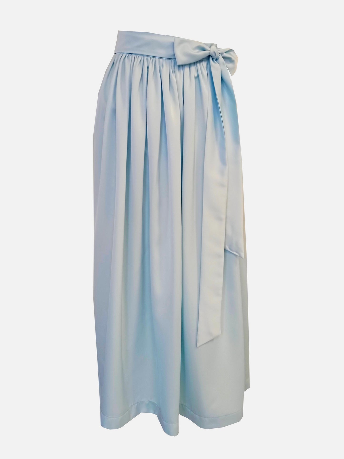 Damen Dirndlschürze Royal Micro Satin hellblau blassblau