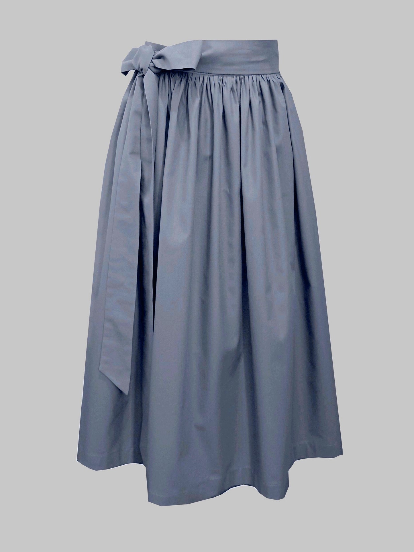 Damen Dirndlschürze Baumwolle rauchblau