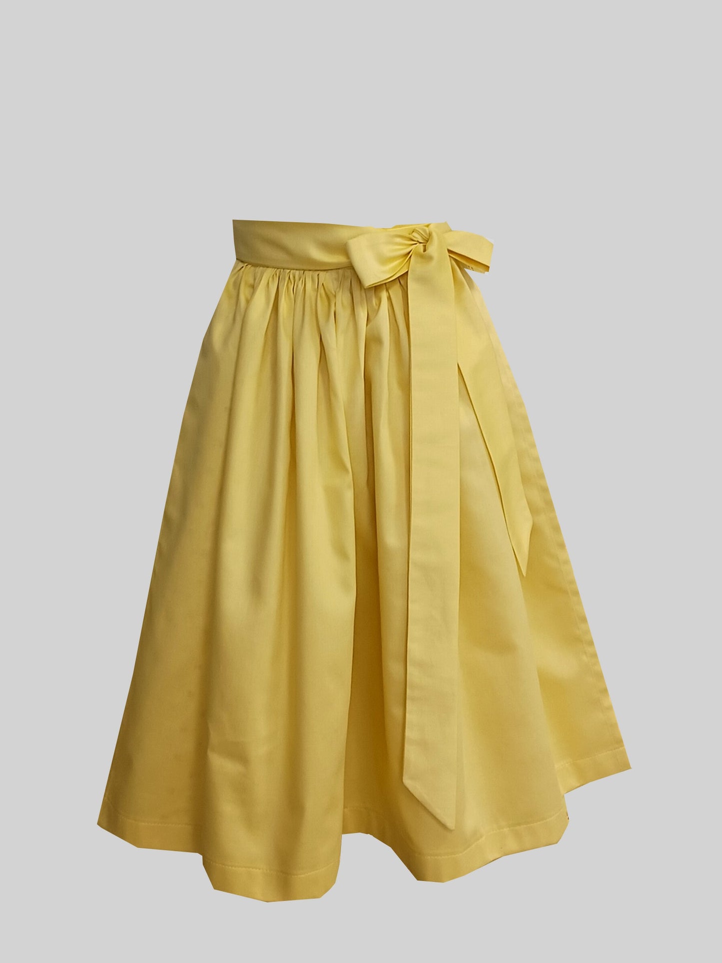 Damen Dirndlschürze Baumwolle hellgelb