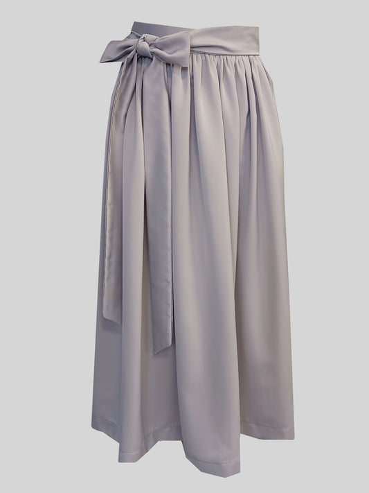 Damen Dirndlschürze Royal Micro Satin hellgrau