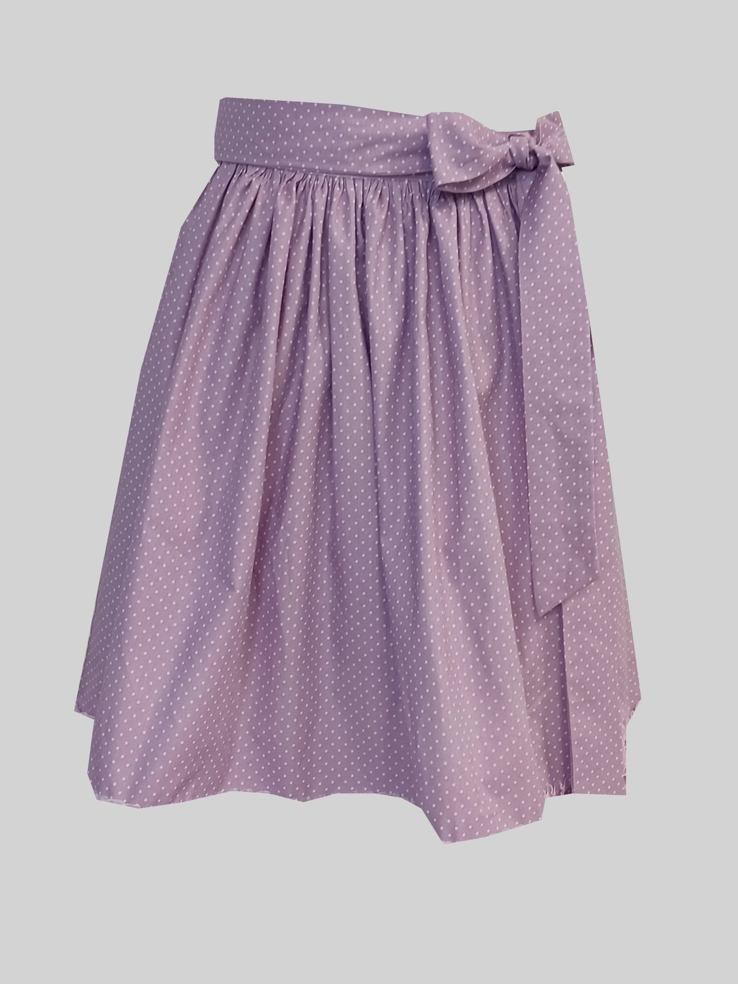 Damen Dirndlschürze Baumwolle lavendel flieder mit Tupfen
