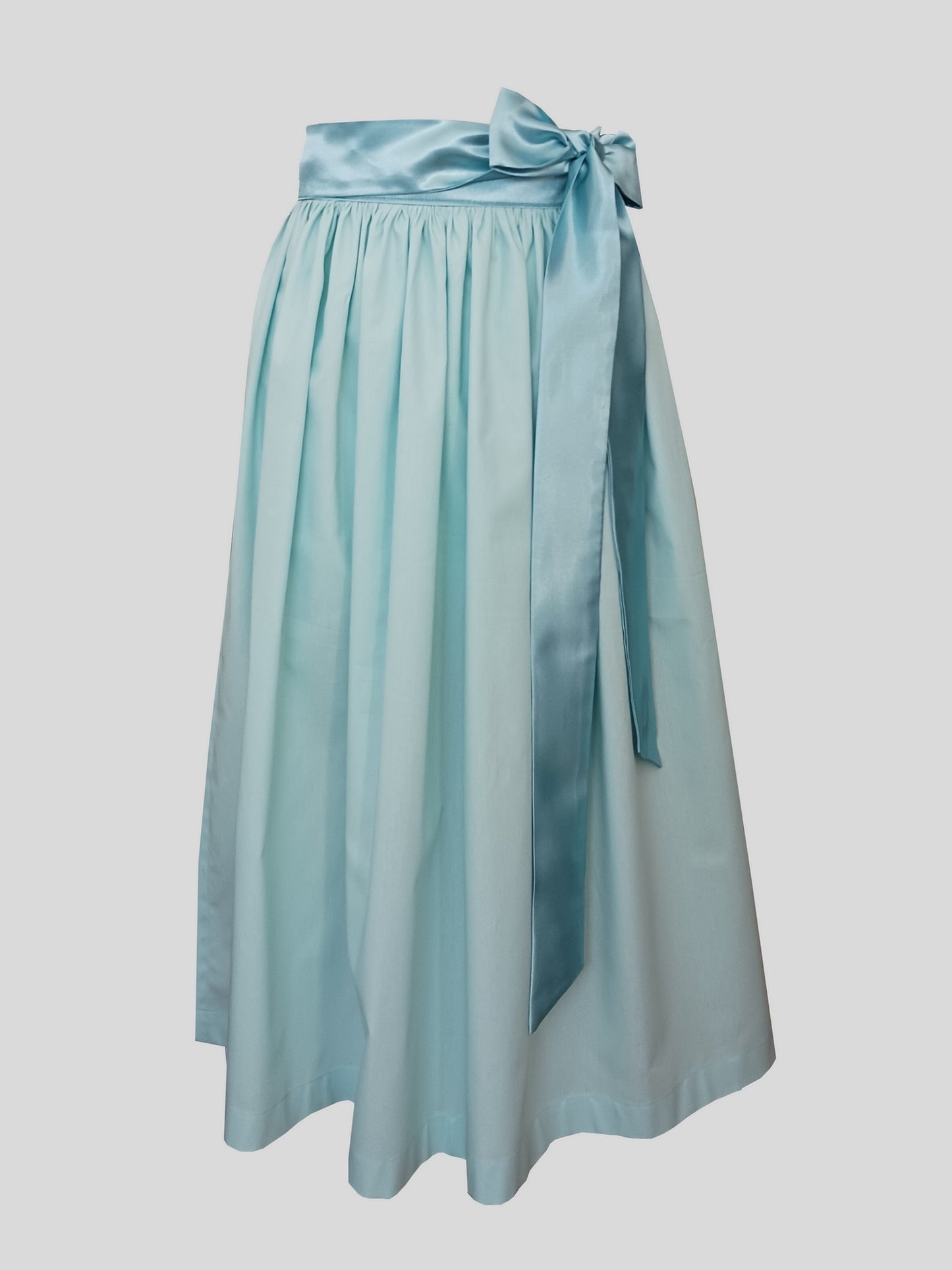Damen Dirndlschürze MINT mit Kontrastbänder mint Satin glänzend