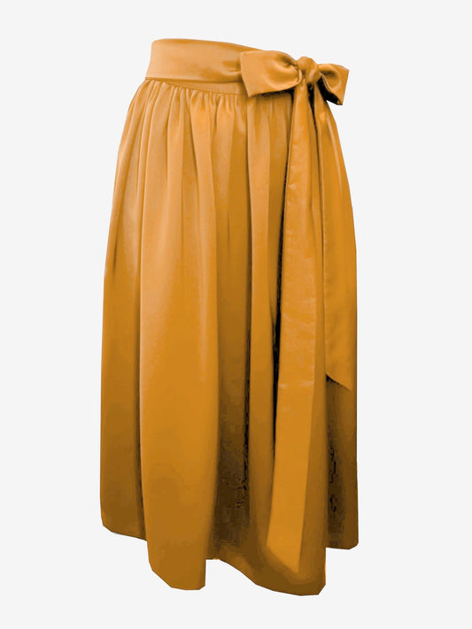 Damen Dirndlschürze Royal Micro Satin mustard senf