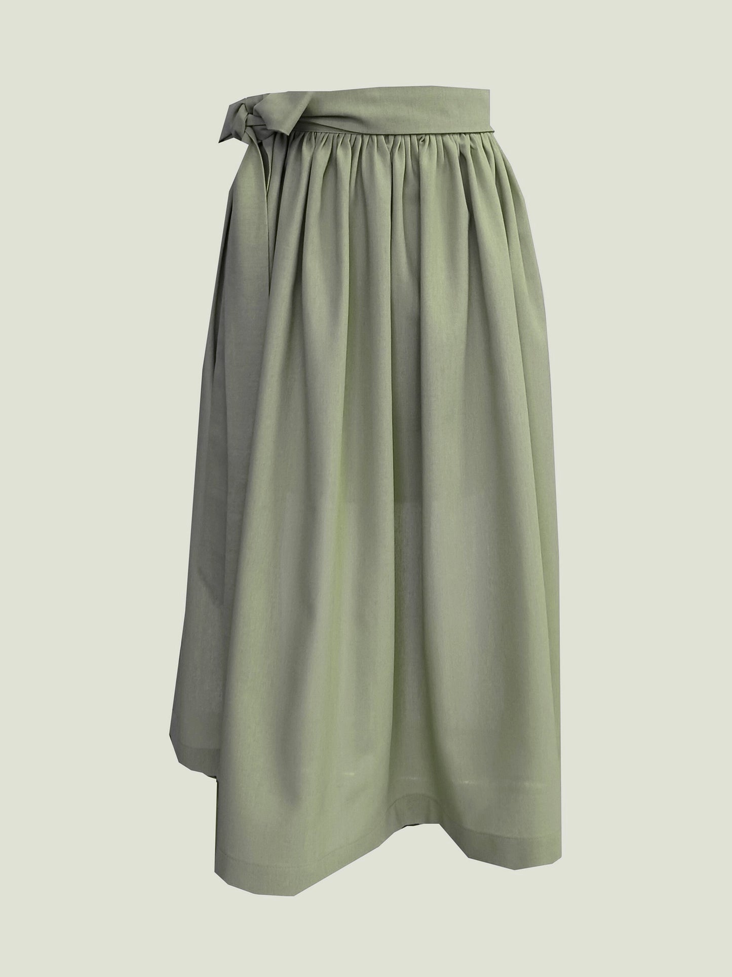 Damen Dirndlschürze old green Viskose-Leinen-Mischung