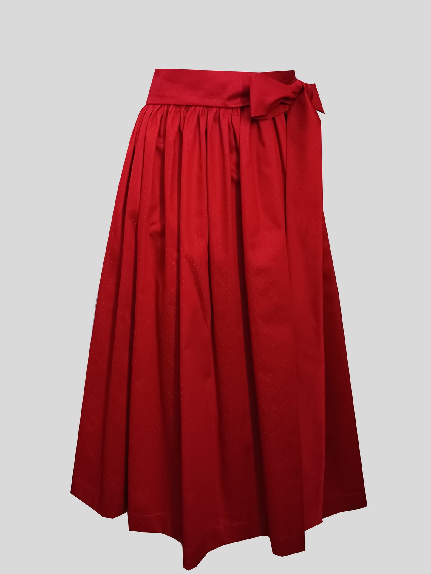 Damen Dirndlschürze Baumwolle ROT kl. Tupfen beige > Sofortkauf