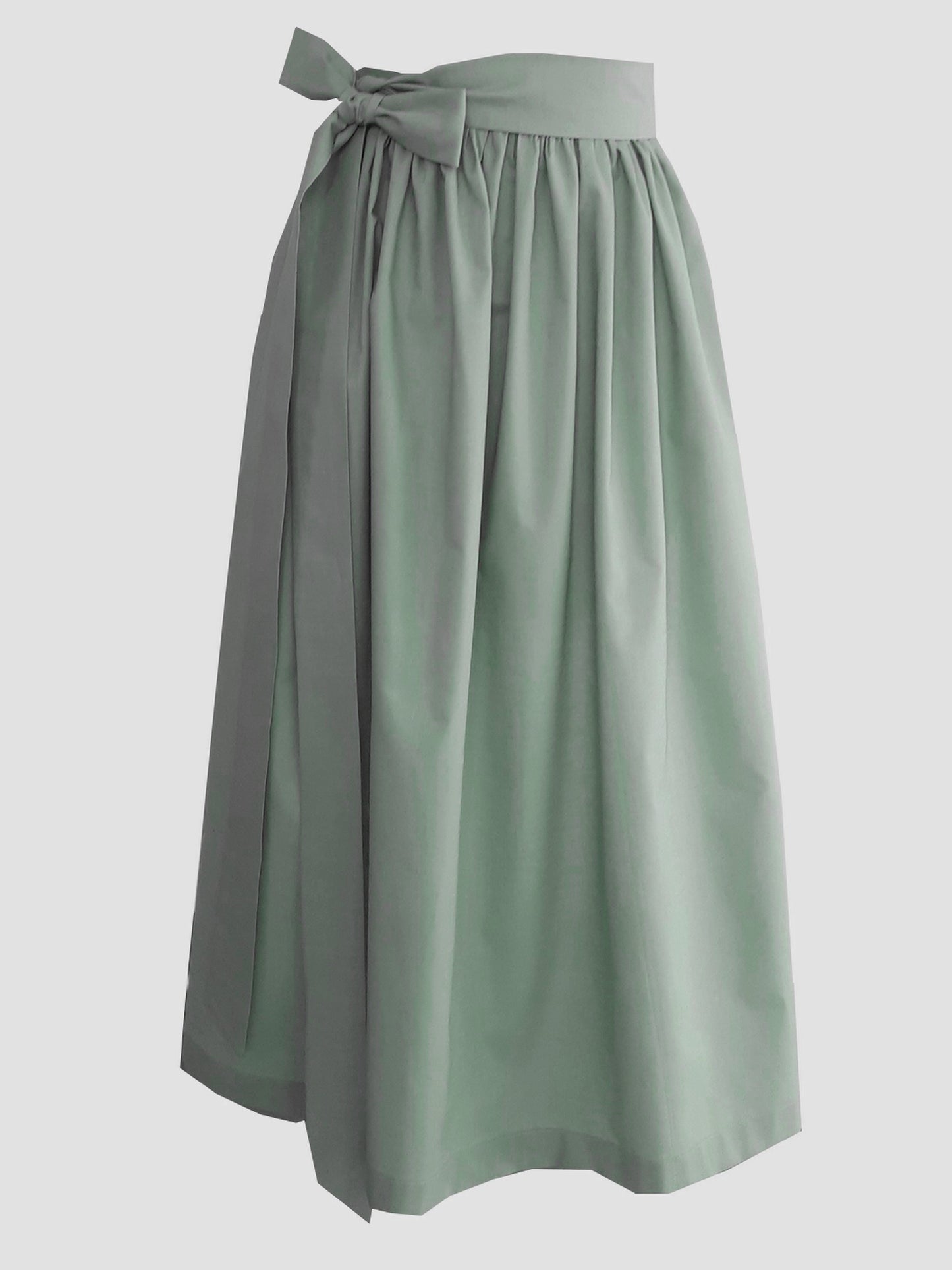 Damen Dirndlschürze Baumwolle Sage Salbeigrün