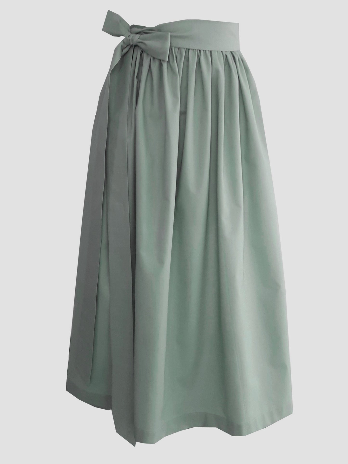 Damen Dirndlschürze Baumwolle Sage Salbeigrün