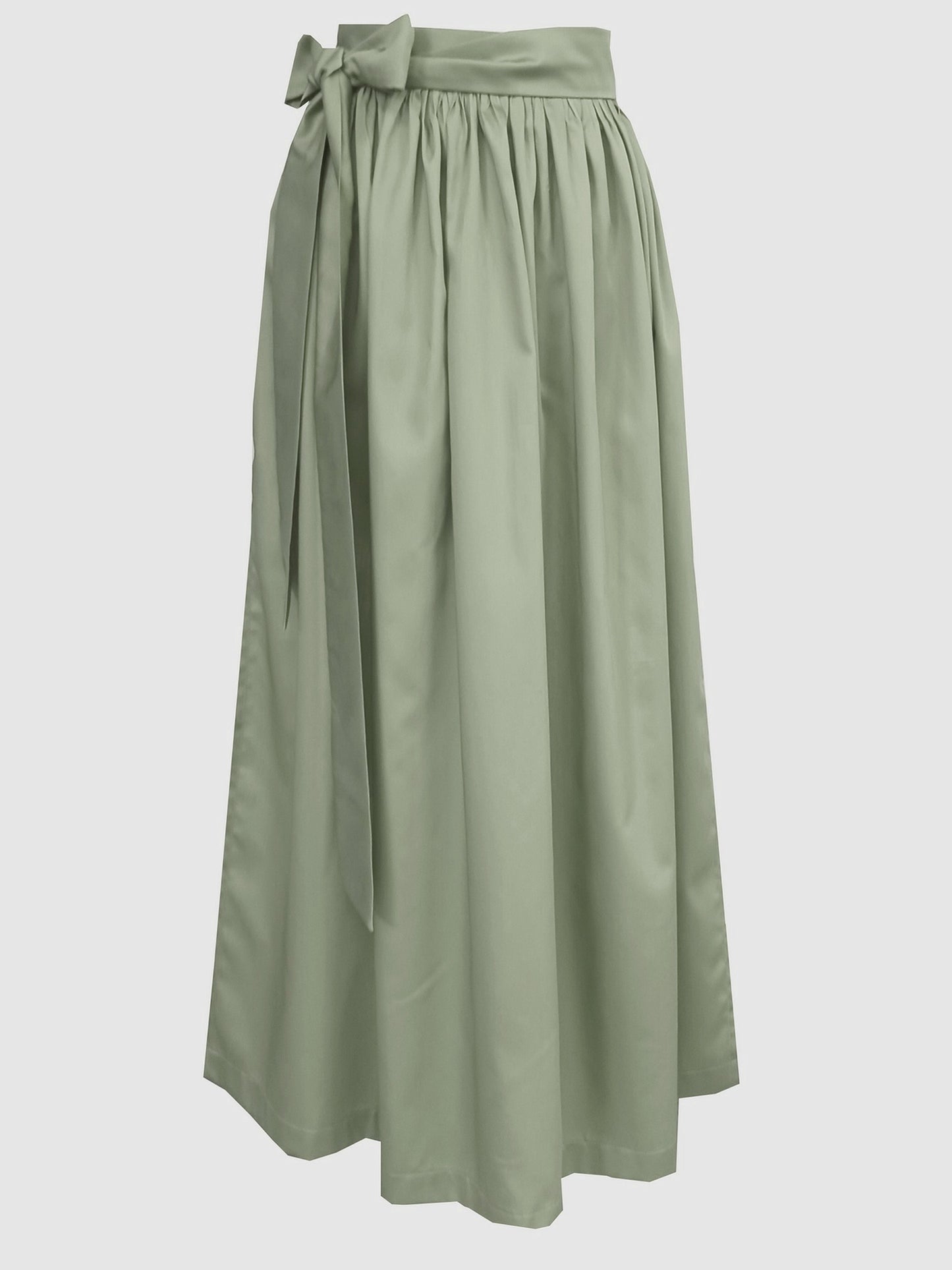 Damen Dirndlschürze Baumwollsatin salbei