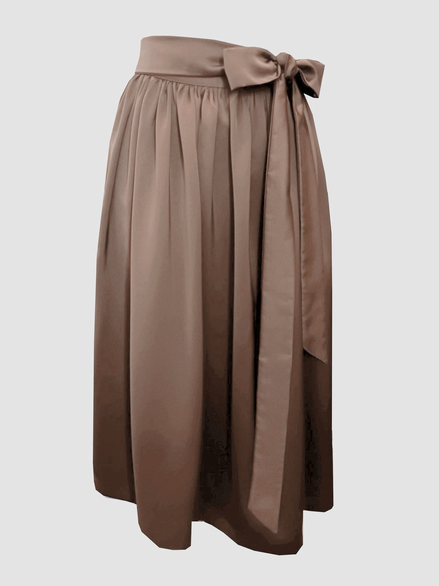 Damen Dirndlschürze Royal Micro Satin taupe
