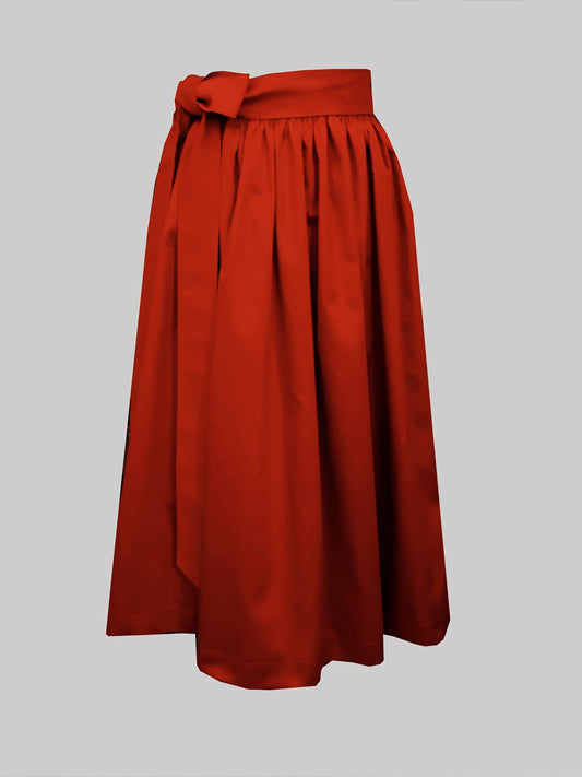 Damen Dirndlschürze Baumwolle terracotta