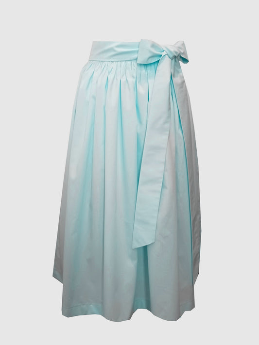 Ladies dirndl apron cotton light jeans blue light blue