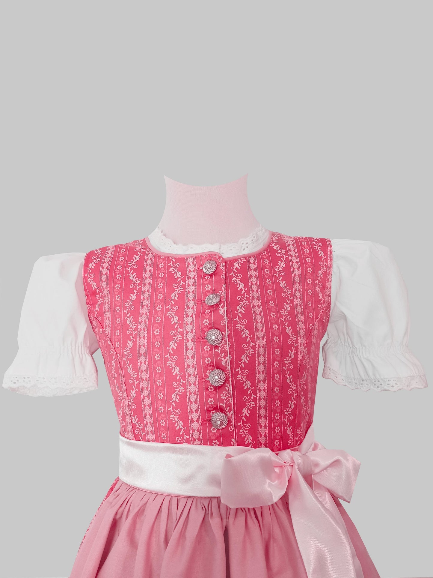 "Alma" Kinderdirndl Mädchen Dirndl altrosa-rosa 110/116
