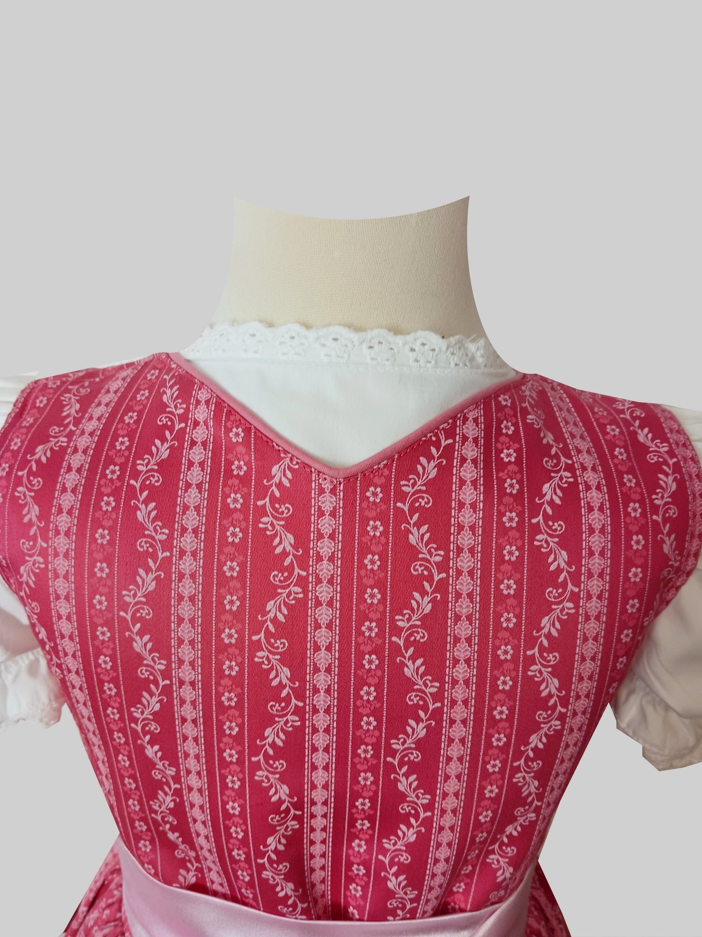 "Alma" Kinderdirndl Mädchen Dirndl altrosa-rosa 110/116