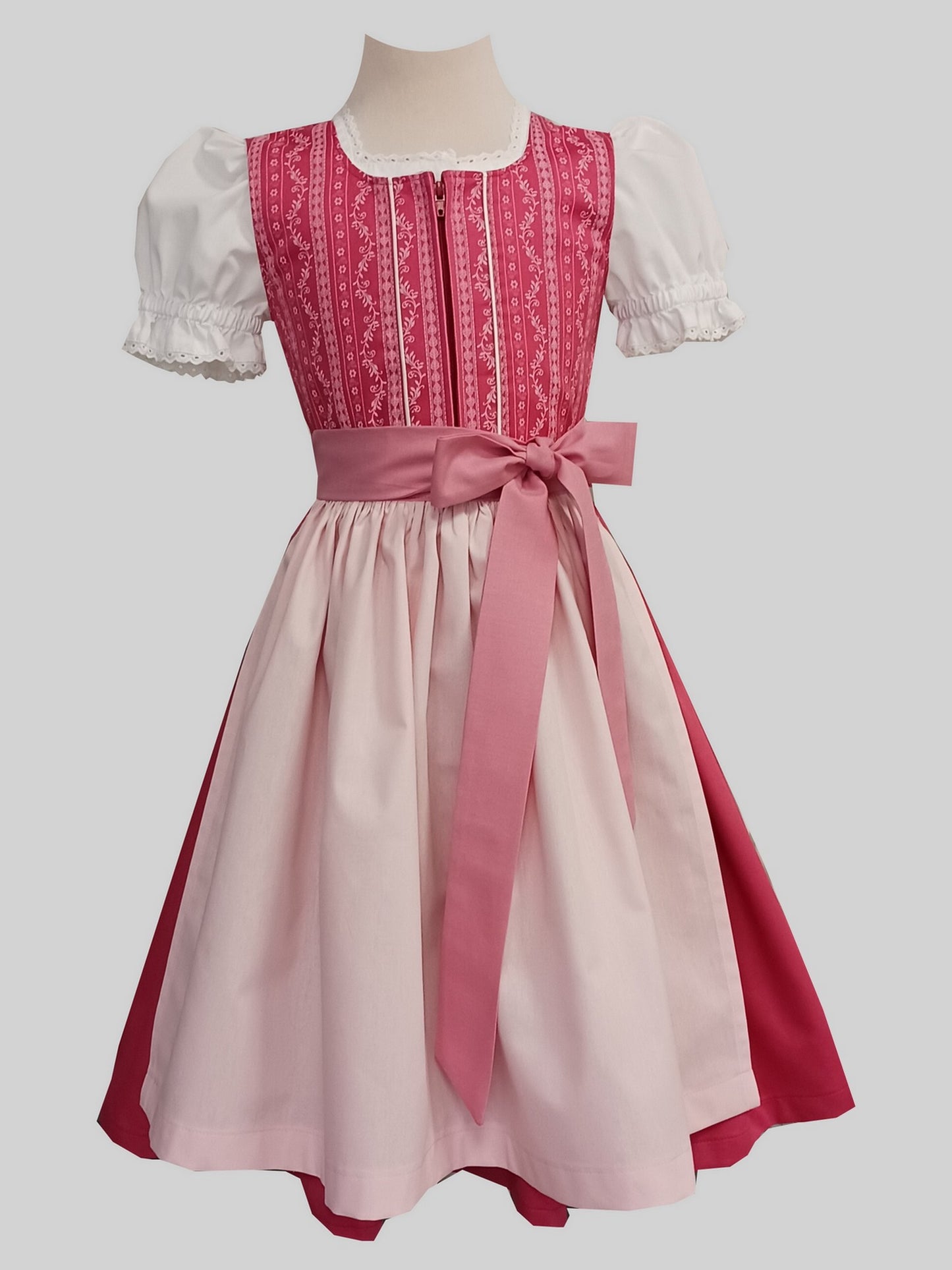 "Alma" Kinderdirndl Mädchen Dirndl koralle rosa 110/116 - Sofortkauf!