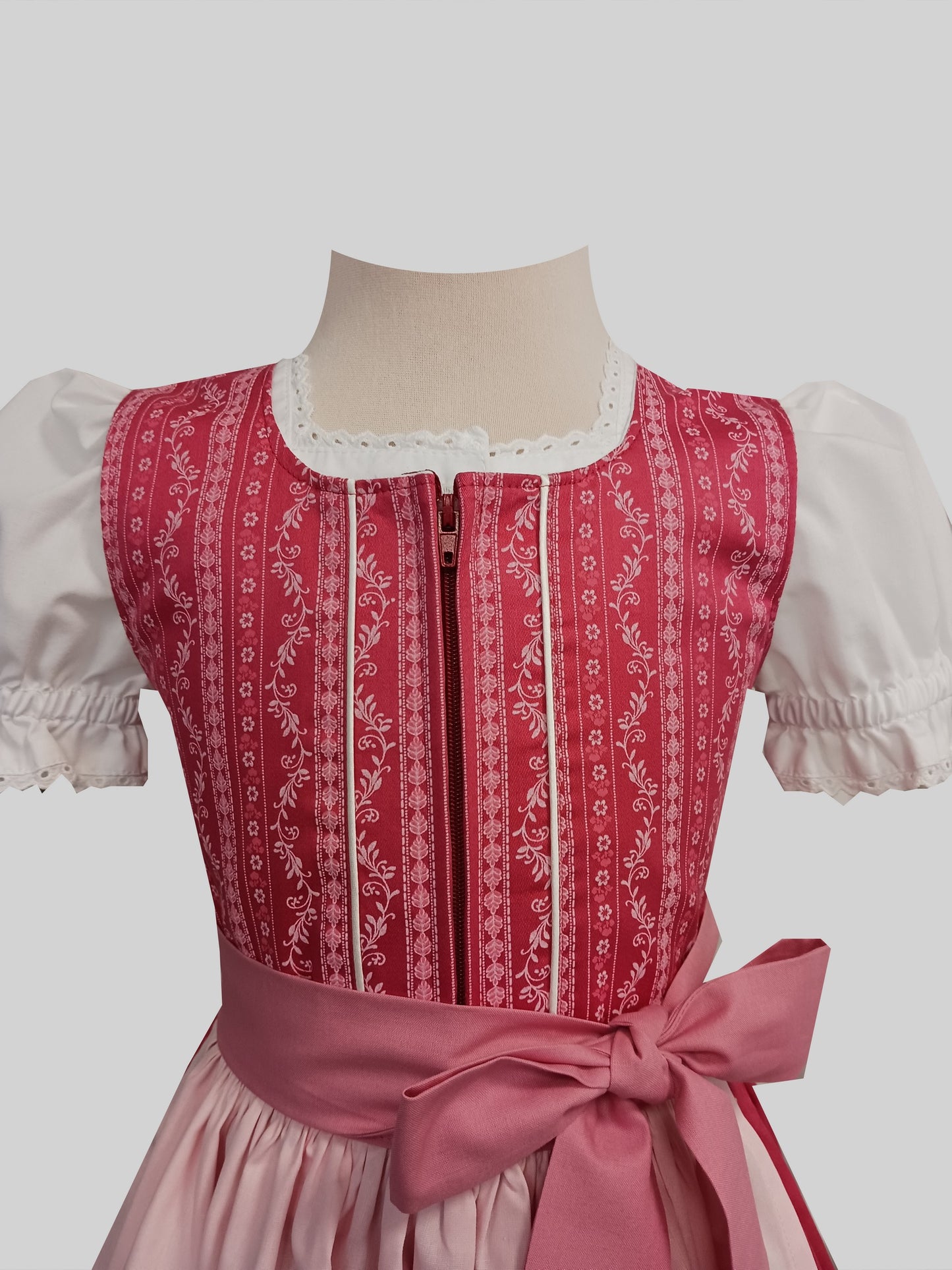 "Alma" Kinderdirndl Mädchen Dirndl koralle rosa 110/116 - Sofortkauf!