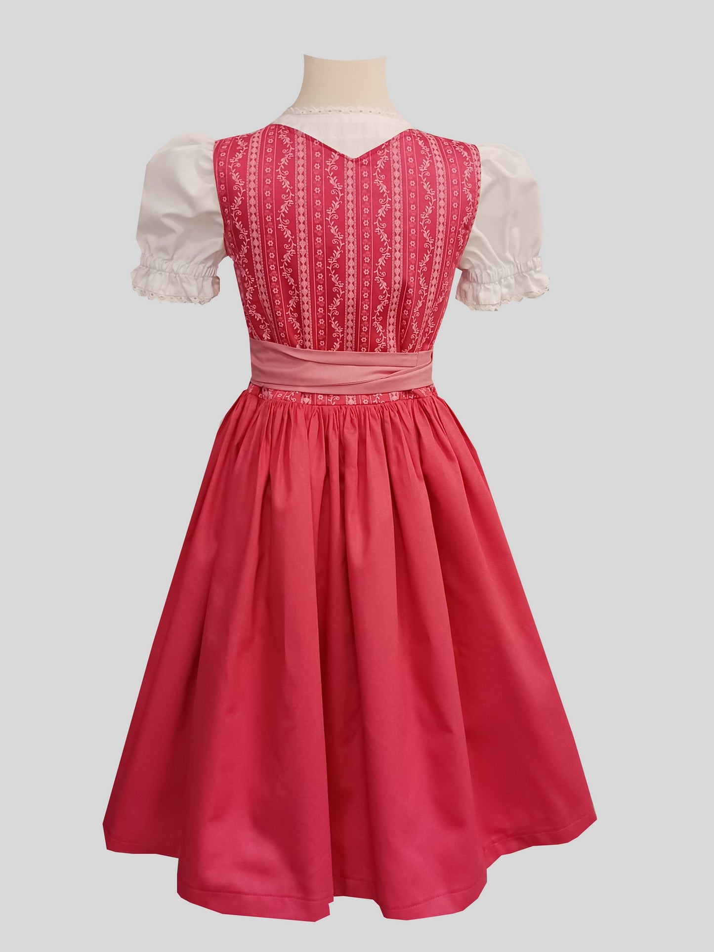 "Alma" Kinderdirndl Mädchen Dirndl koralle rosa 110/116 - Sofortkauf!