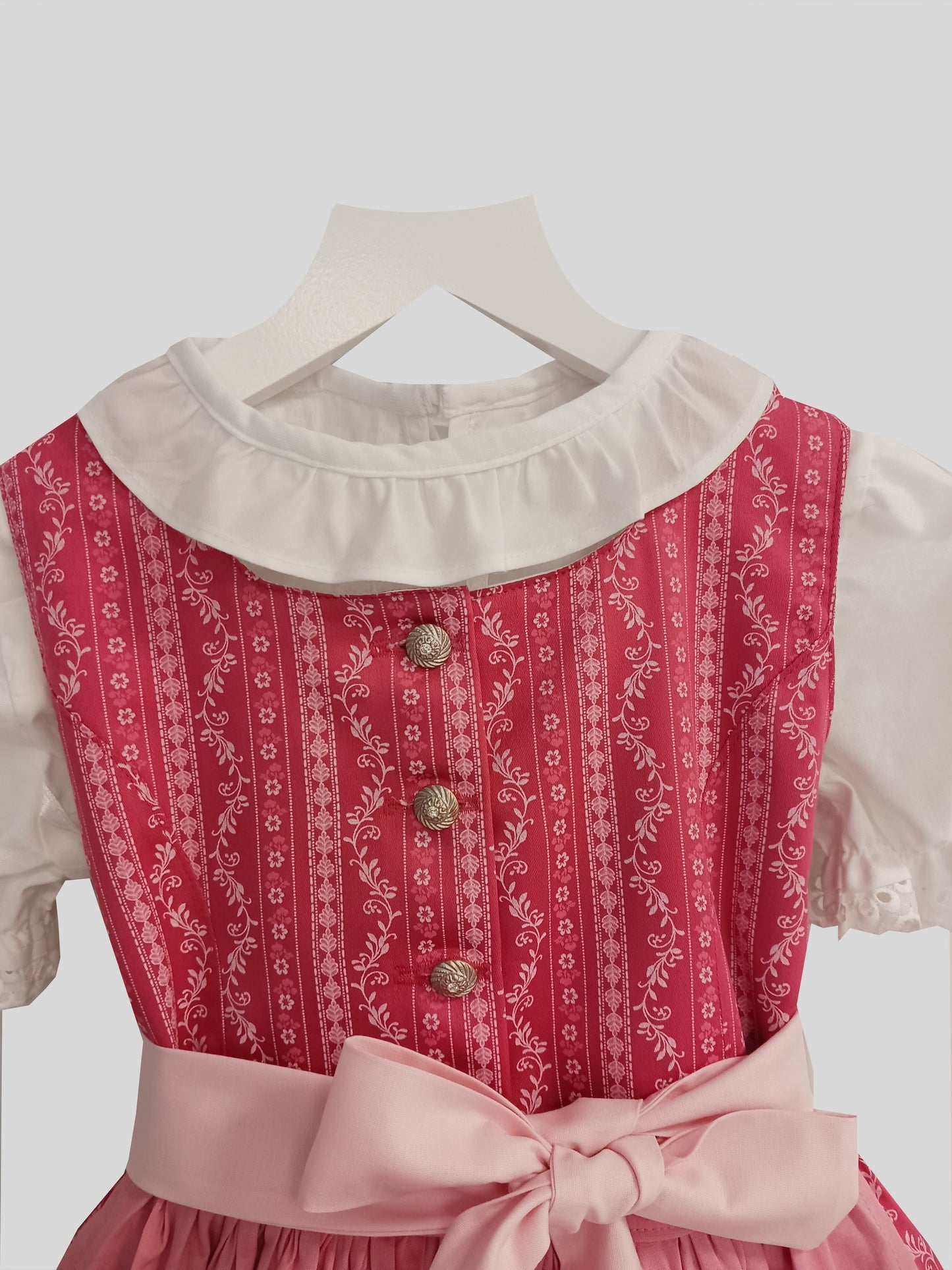 "Alma" Kinderdirndl Mädchen Dirndl koralle rosa 98/104 - Sofortkauf!