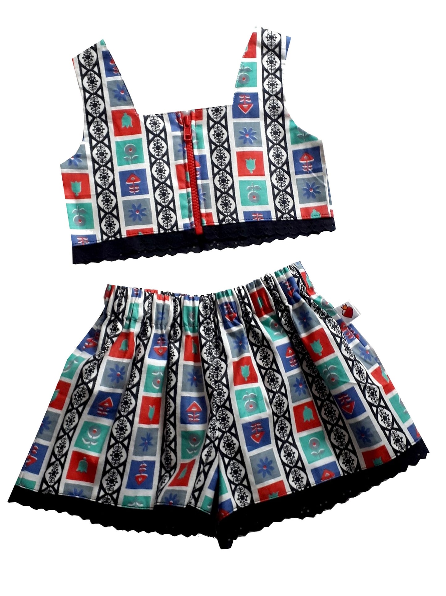 Mädchen 2-Teiler aus Top + Shorts "Maritim" - Feentracht