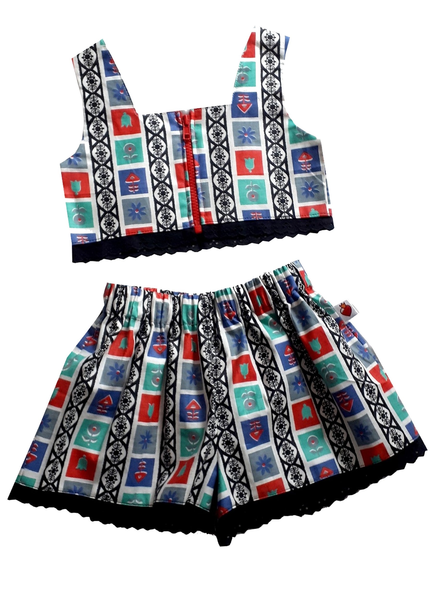 Mädchen 2-Teiler aus Top + Shorts "Maritim" - Feentracht