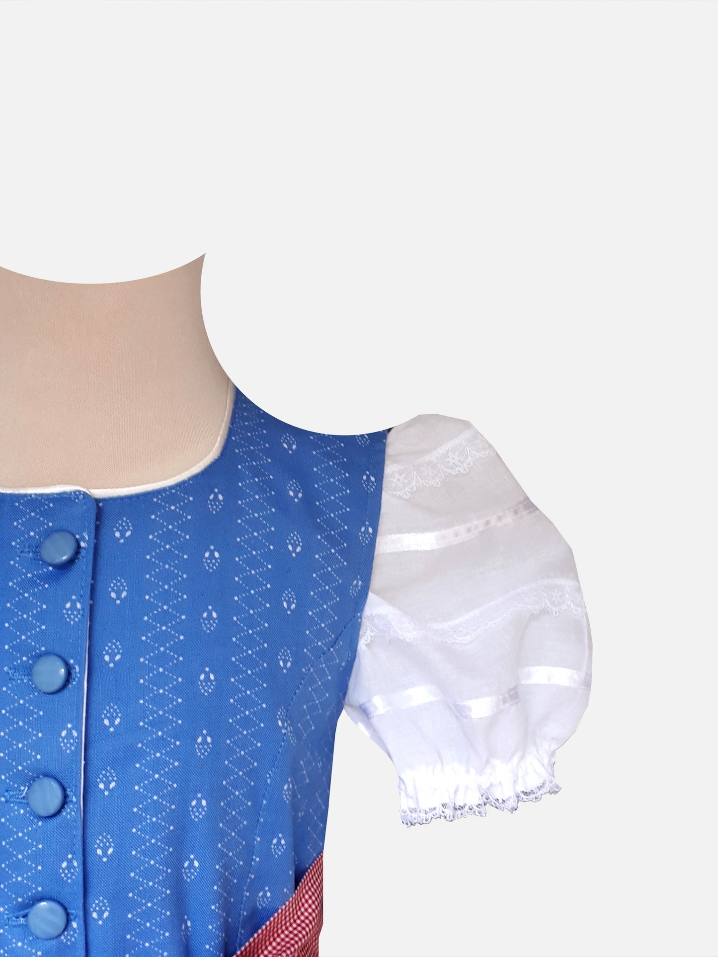 "Alexa" Kinderdirndl Mädchen Dirndl blau rot 116/122