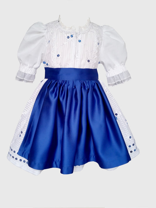 "Bianca" Taufdirndl/Festtagsdirndl Spitze und Pailletten Gr. 68 -  Sofortkauf!