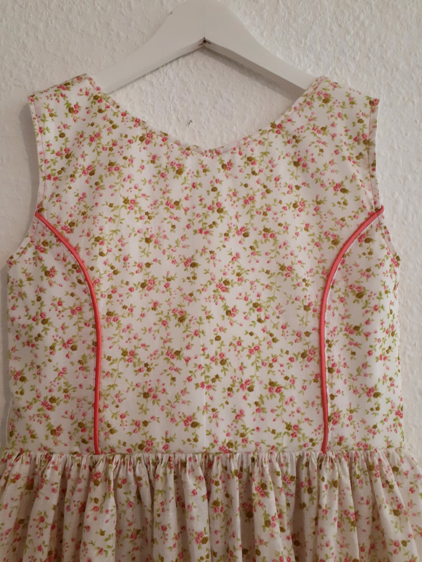 "Luzia" Kinderdirndl Mädchen Dirndl weiß-rosa-oliv 134/140