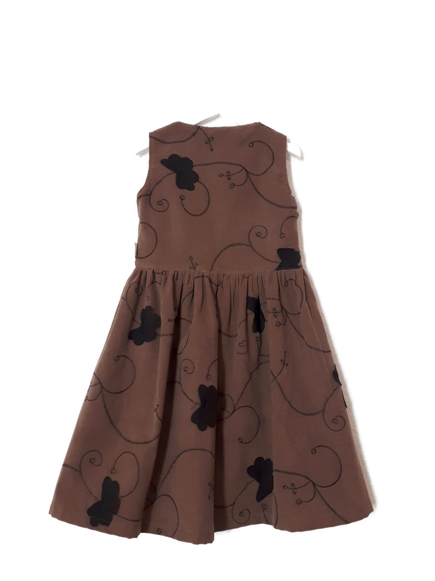 "Bella" Mädchenkleid Feincord braun -  Sofortkauf!